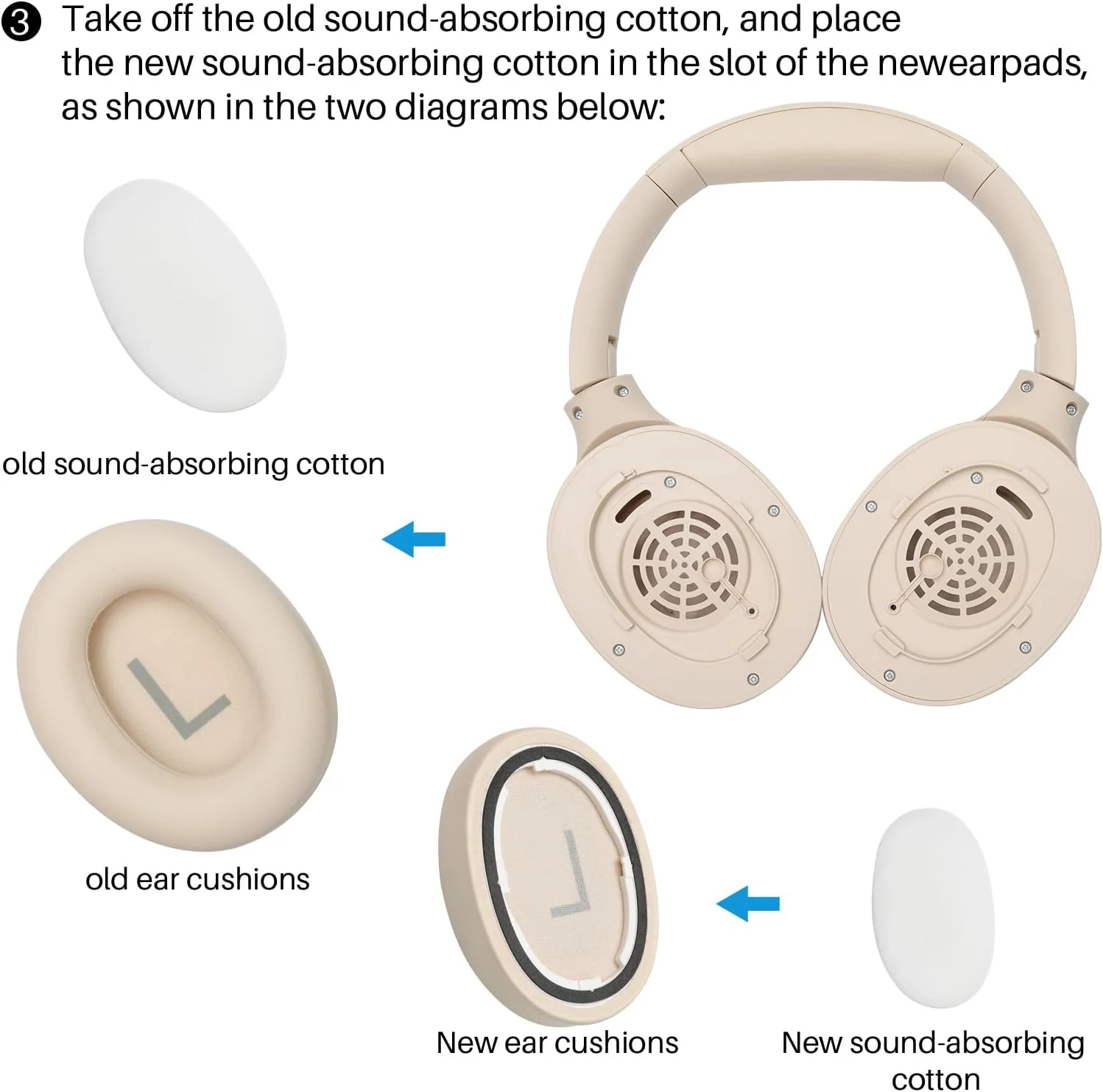 HT2 Replacement Ear Pads Khaki - Image 4