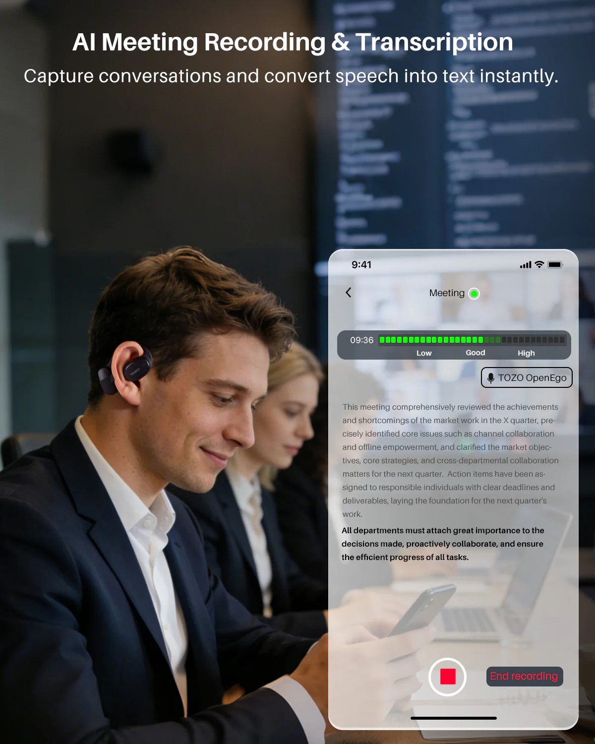 TOZO OpenEgo AI Translation Earbuds - Image 6